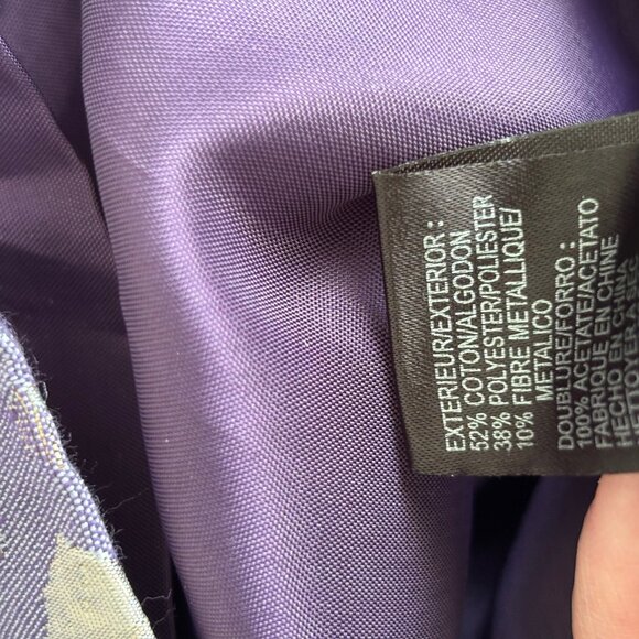 TAHARI ASL LILAC GOLD BROCADE GORGEOUS COCKTAIL DRESS, SZ. 8P - Picture 9 of 9